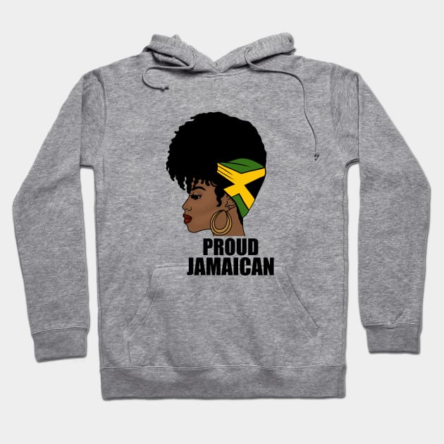 Jamaica Flag, Proud Jamaican Woman, Jamaica Flag, Afro Rasta Hoodie by dukito
